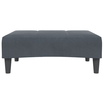 Fotpall mörkgrå 77x55x31 cm sammet