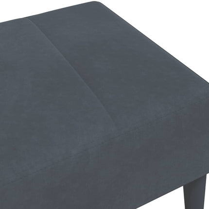 Fotpall mörkgrå 77x55x31 cm sammet