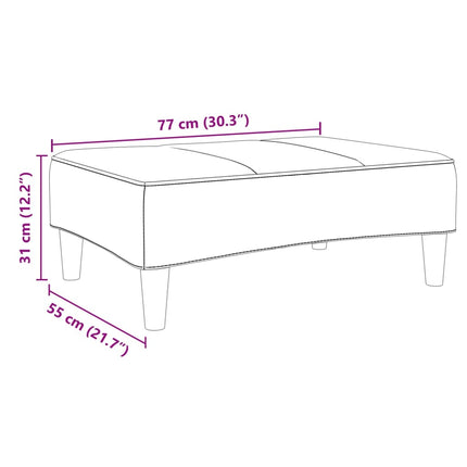 Fotpall mörkgrå 77x55x31 cm sammet