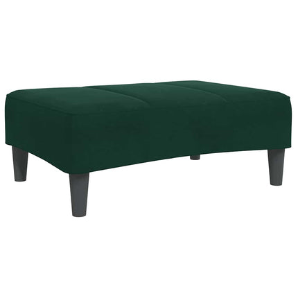 Fotpall mörkgrön 77x55x31 cm sammet