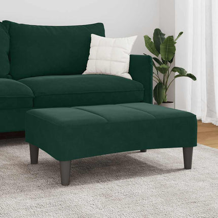 Fotpall mörkgrön 77x55x31 cm sammet