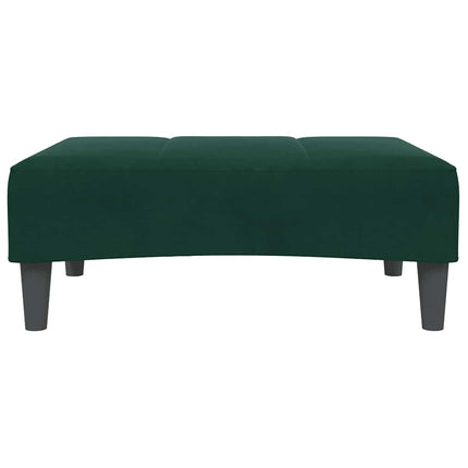 Fotpall mörkgrön 77x55x31 cm sammet
