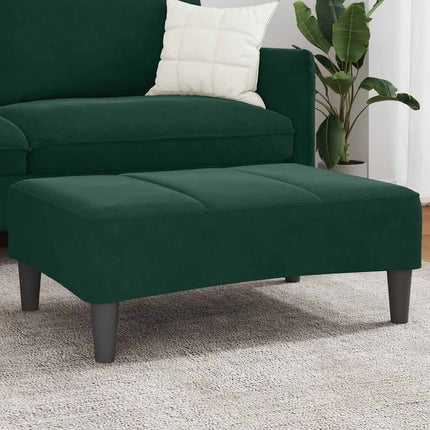Fotpall mörkgrön 77x55x31 cm sammet