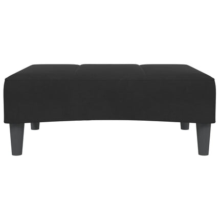 Fotpall svart 77x55x31 cm sammet