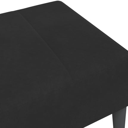 Fotpall svart 77x55x31 cm sammet