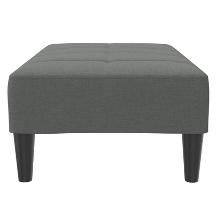 Fotpall mörkgrå 77x55x31 cm tyg