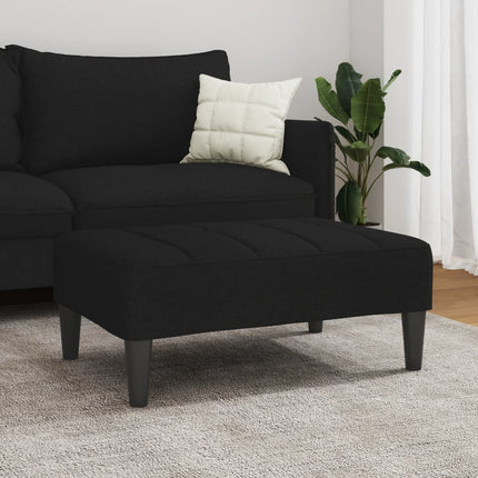 Fotpall svart 77x55x31 cm tyg