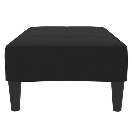 Fotpall svart 77x55x31 cm tyg