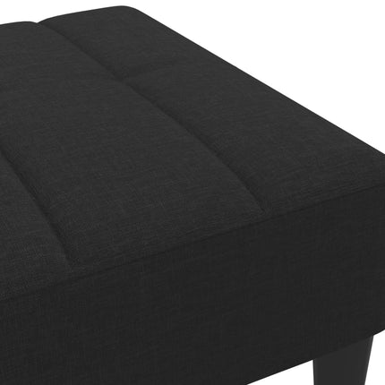 Fotpall svart 77x55x31 cm tyg