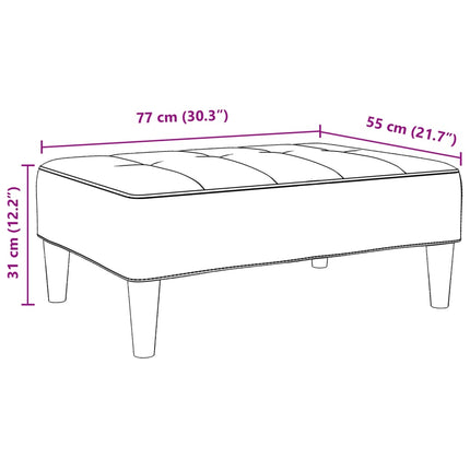 Fotpall svart 77x55x31 cm tyg