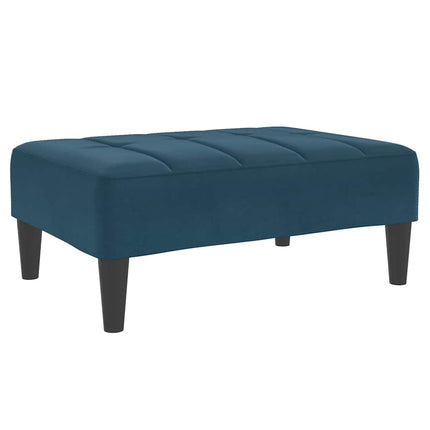 Fotpall Blå 77x55x31 cm sammet