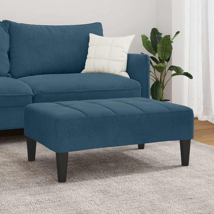 Fotpall Blå 77x55x31 cm sammet