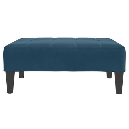 Fotpall Blå 77x55x31 cm sammet
