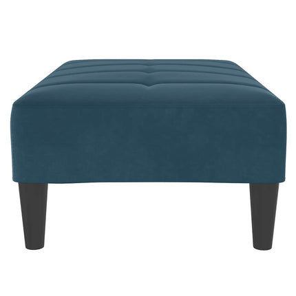 Fotpall Blå 77x55x31 cm sammet