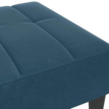 Fotpall Blå 77x55x31 cm sammet
