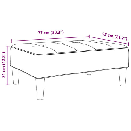Fotpall Blå 77x55x31 cm sammet