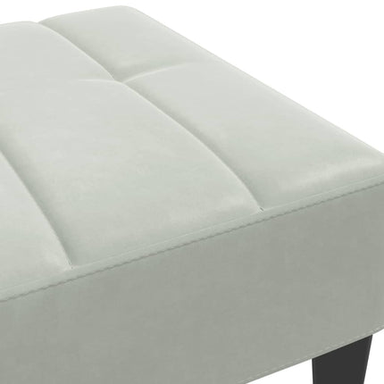 Fotpall Ljusgrå 77x55x31 cm sammet