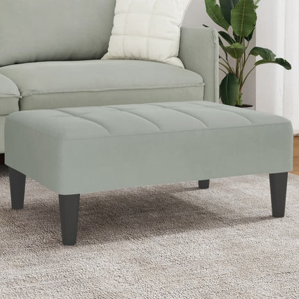 Fotpall Ljusgrå 77x55x31 cm sammet