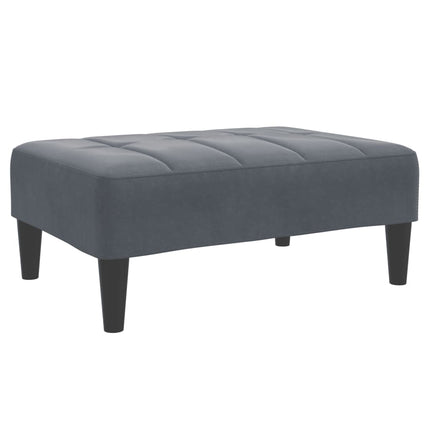 Fotpall mörkgrå 77x55x31 cm sammet