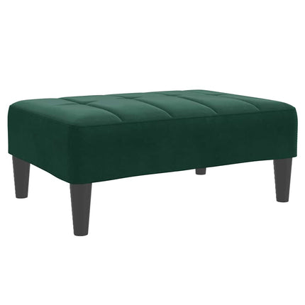 Fotpall mörkgrön 77x55x31 cm sammet