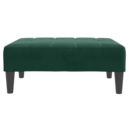Fotpall mörkgrön 77x55x31 cm sammet