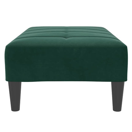 Fotpall mörkgrön 77x55x31 cm sammet