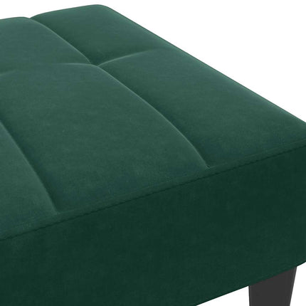 Fotpall mörkgrön 77x55x31 cm sammet