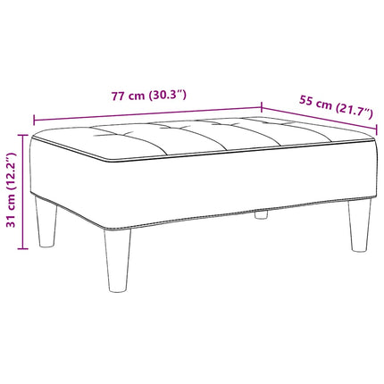 Fotpall mörkgrön 77x55x31 cm sammet