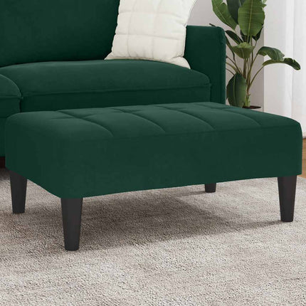 Fotpall mörkgrön 77x55x31 cm sammet