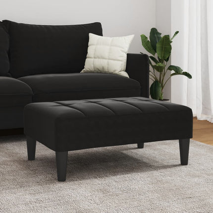 Fotpall svart 77x55x31 cm sammet