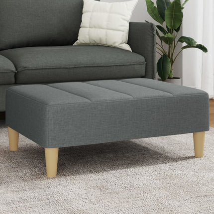 Fotpall mörkgrå 77x55x31 cm tyg