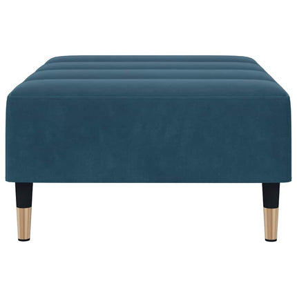 Fotpall Blå 77x55x31 cm sammet
