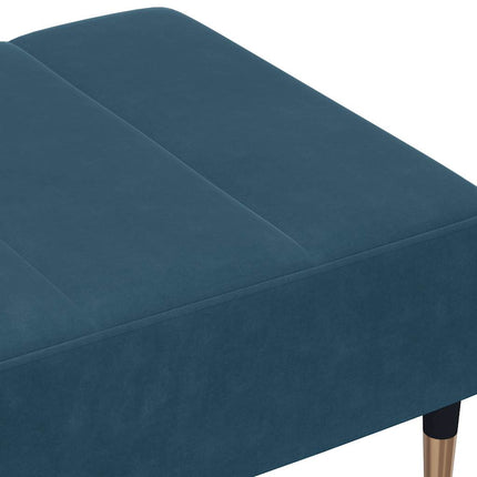 Fotpall Blå 77x55x31 cm sammet