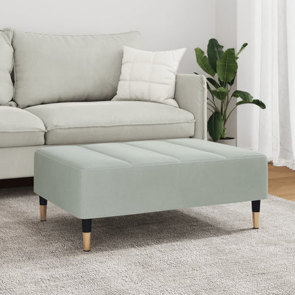 Fotpall Ljusgrå 77x55x31 cm sammet