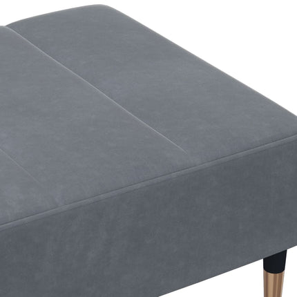 Fotpall mörkgrå 77x55x31 cm sammet