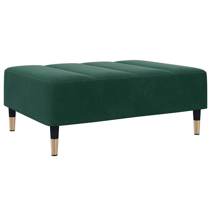 Fotpall mörkgrön 77x55x31 cm sammet