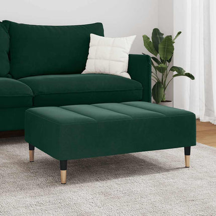 Fotpall mörkgrön 77x55x31 cm sammet