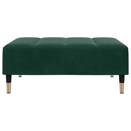 Fotpall mörkgrön 77x55x31 cm sammet