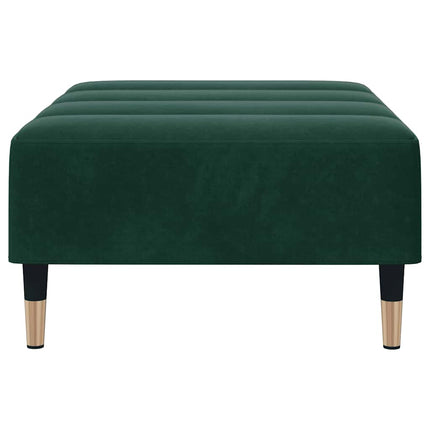 Fotpall mörkgrön 77x55x31 cm sammet