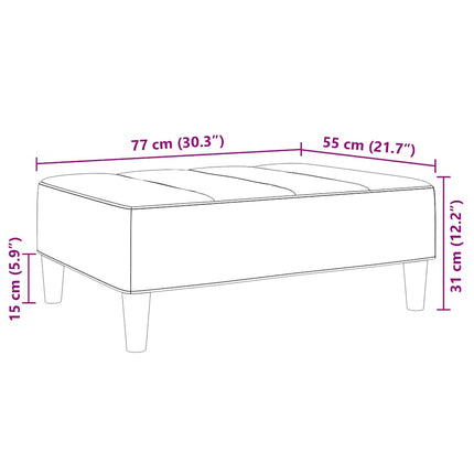 Fotpall mörkgrön 77x55x31 cm sammet