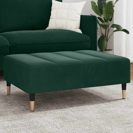 Fotpall mörkgrön 77x55x31 cm sammet