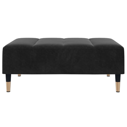 Fotpall svart 77x55x31 cm sammet
