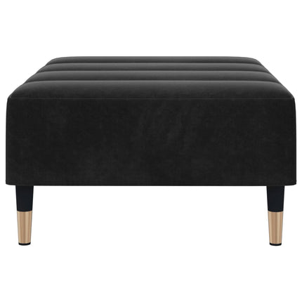 Fotpall svart 77x55x31 cm sammet