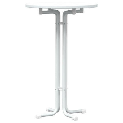 Barbord vit Ø70x110 cm konstruerat trä och stål