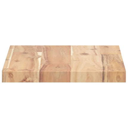 Svävande hyllor 3 st 40x20x2 cm obehandlat massivt akaciaträ