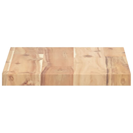 Svävande hyllor 4 st 60x20x2 cm obehandlat massivt akaciaträ