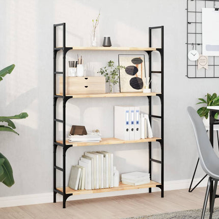Svävande hyllor 4 st 80x20x2 cm obehandlat massivt akaciaträ