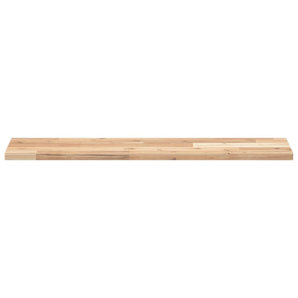 Svävande hyllor 2 st 100x20x2 cm obehandlat massivt akaciaträ