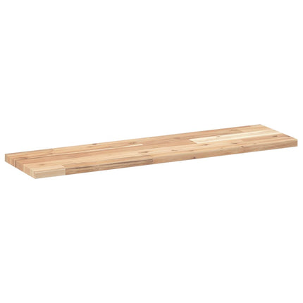 Svävande hyllor 3 st 100x20x2 cm obehandlat massivt akaciaträ