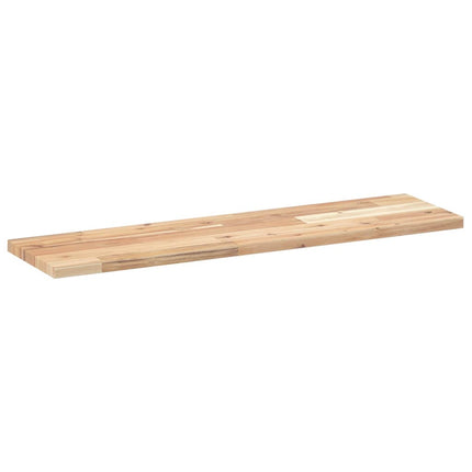 Svävande hyllor 4 st 100x20x2 cm obehandlat massivt akaciaträ